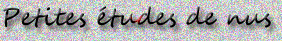 Petites �tudes de nus
